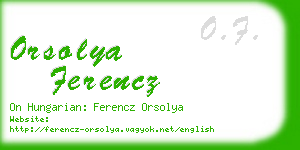 orsolya ferencz business card